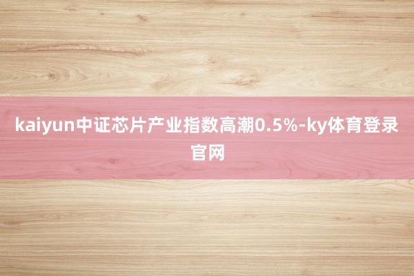 kaiyun中证芯片产业指数高潮0.5%-ky体育登录官网