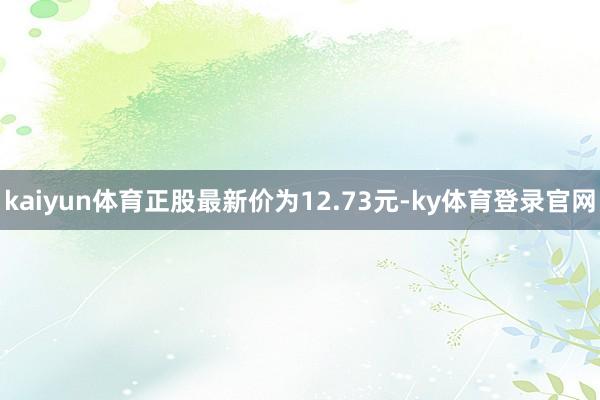 kaiyun体育正股最新价为12.73元-ky体育登录官网