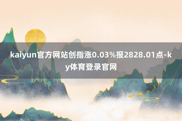 kaiyun官方网站创指涨0.03%报2828.01点-ky体育登录官网
